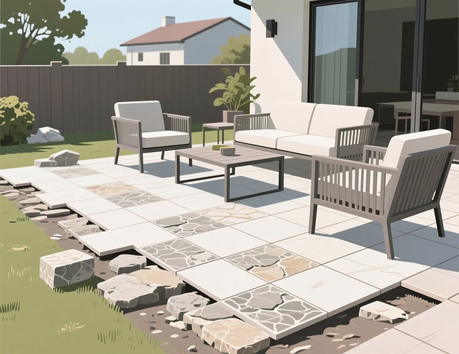 Outdoor Tile Patio Reston VA